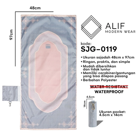 ALIF SAJADAH GENGGAM TRAVEL / SAKU / ( ALIF MODERN WEAR SJG-0119 )